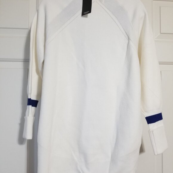 Mango Oversize Long Sleeve Crew Neck Sweater Crude Size US S NWT - Picture 2 of 4